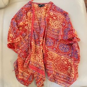 Angie Tops - 2x$20 Orange red tribal festival beach coverup Angie Tops - 2x$20 Orange red tribal festival beach coverup